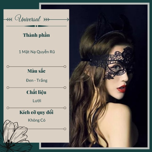 Cosplay Phụ Kiện Mặt Nạ Queen Sexy - Siêu Phẩm Mặt Nạ Ren Queen Sexy Quyến Rũ UNIVERSALXXX | BigBuy360 - bigbuy360.vn