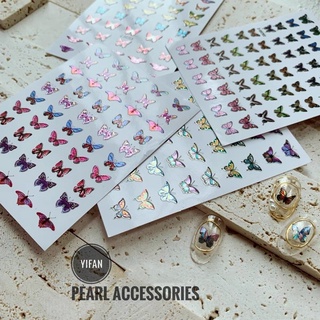 Sticker bướm phản quang trang trí nail / móng tay