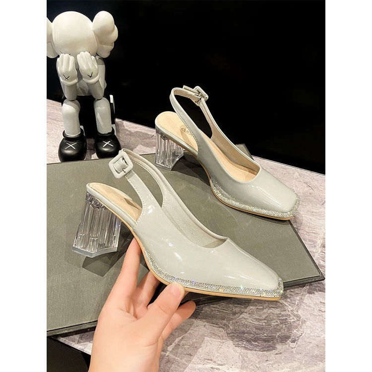 Sandal Mũi Vuông Thiết Kế Mới Thời Trang Mùa Hè Theo Phong Cách Pháp Cho Nữ