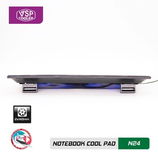 Đế Tản Nhiệt VSP Cooler N24 - 2 Fan