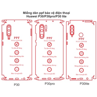 Miếng dán PPF bảo vệ điện thoại Huawei P30/P30pro/P30 lite