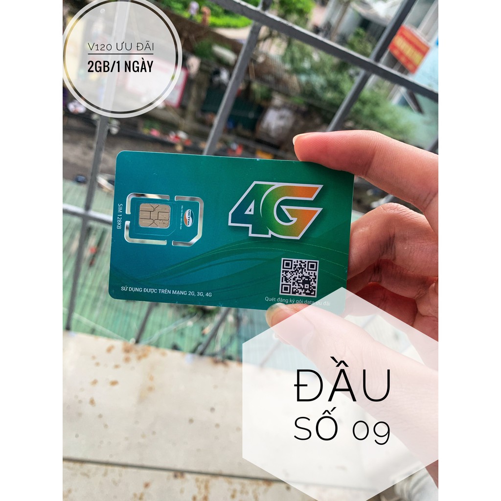 [Đầu 09] Sim Viettel 4G đăng ký được v120,d500,f90,s5