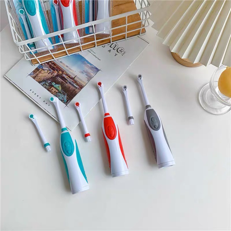 Bàn chải điện Uk lông tơ mềm chống đau răng tặng kèm 1 đầu thay thế