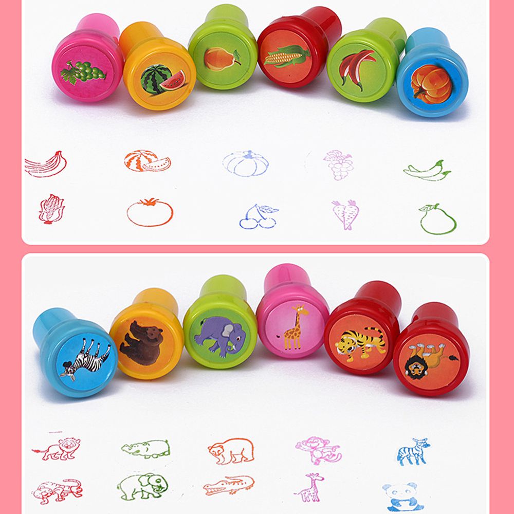 Bộ 10 con dấu họa tiết hình khủng long hoạt hình ngộ nghĩnh