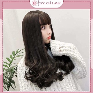 Tóc giả nữ nguyên đầu ❤️FREESHIP❤️ Tóc giả cả đầu xoăn đuôi 55cm