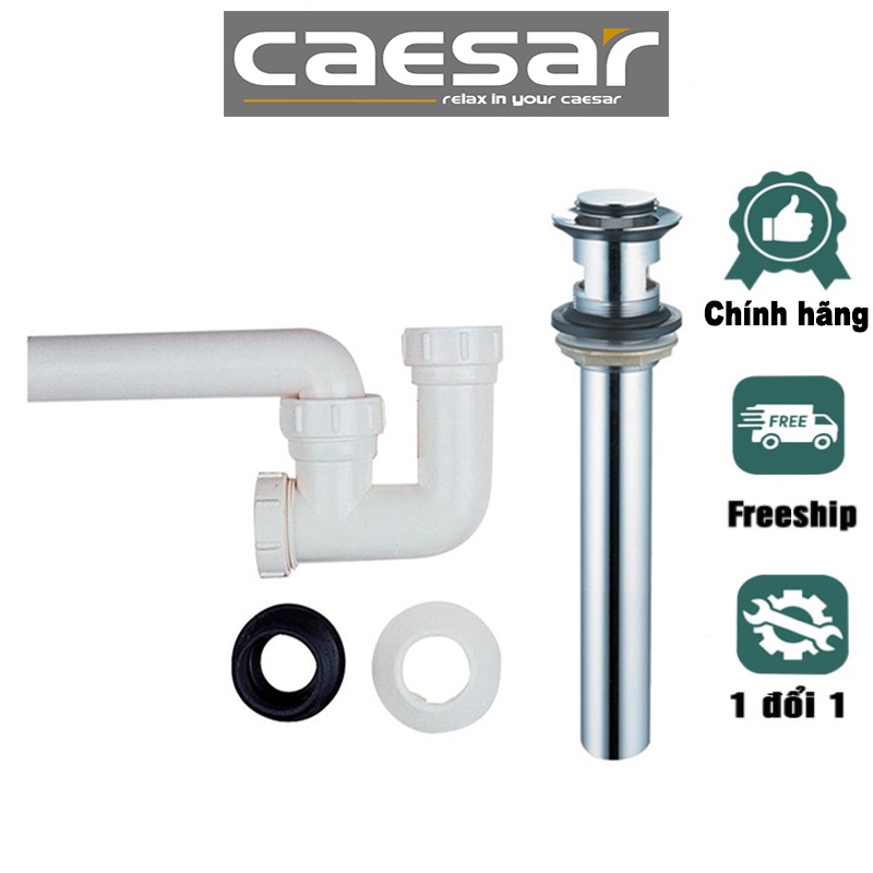 Bộ xả lavabo Caesar BF602 nút xả nhấn, xả chậu rửa mặt CAESAR