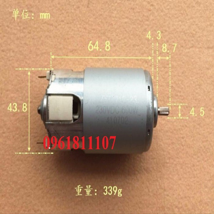 Động cơ 775 220VDC 600W 15800 vòng phút