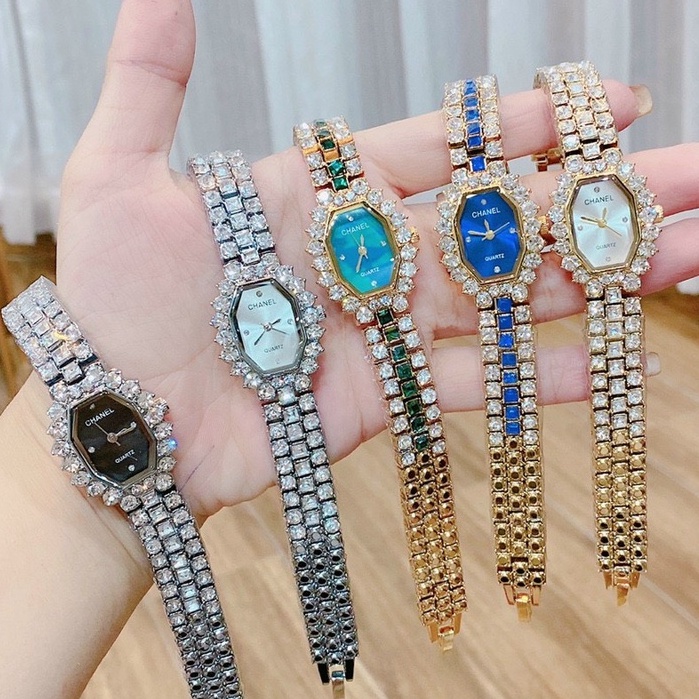 Đồng Hồ Nữ Đẹp Chanel, Đồng Hồ Đeo Tay Đính Đá Cao Cấp Thời Trang Siêu Hót 2021