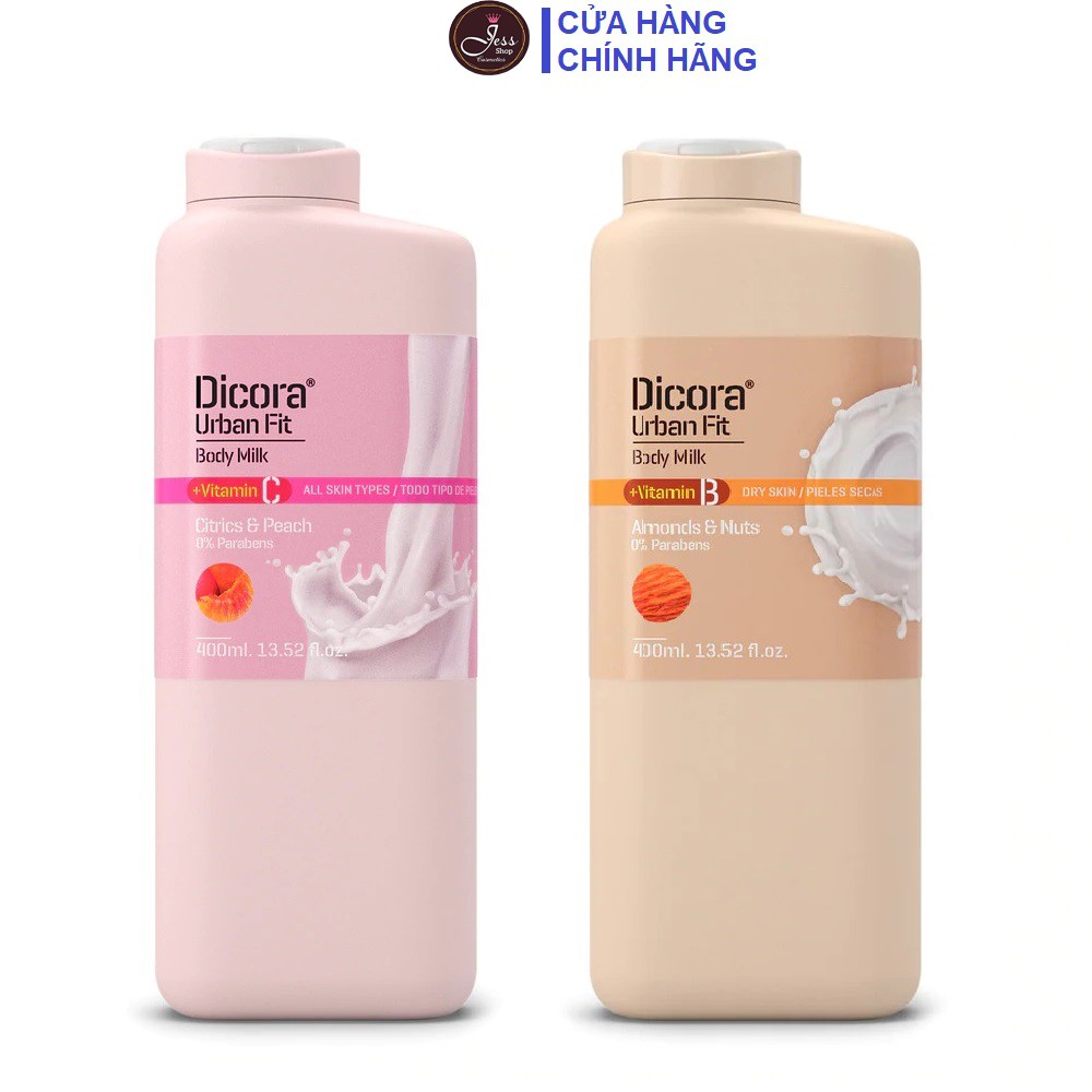 [Mã COS1904 giảm 8% đơn 300K] Sữa Dưỡng Thể Dicora Urban Fit Body Milk 400ml