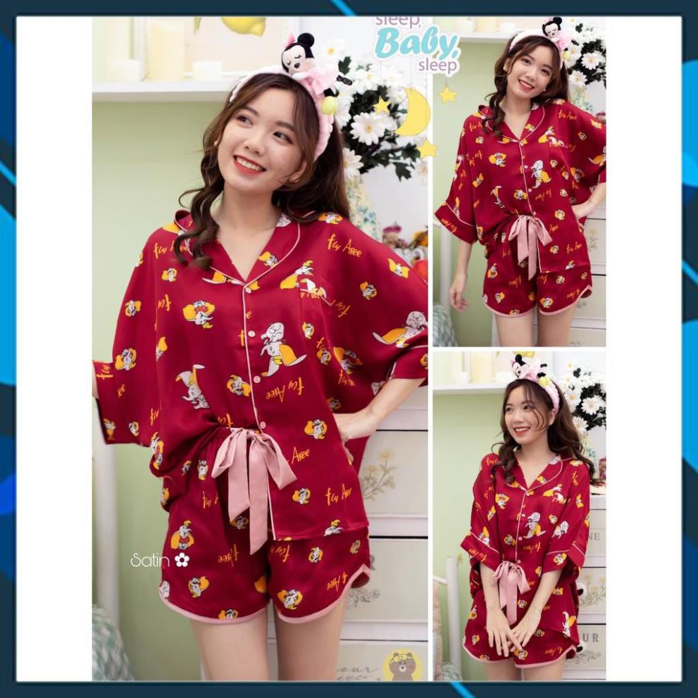[40-60kg] Đồ ngủ mặc nhà, đồ pijama chất LỤA SATIN, chất vải đẹp, mềm mát ít nhăn, phom dưới 65kg . | BigBuy360 - bigbuy360.vn