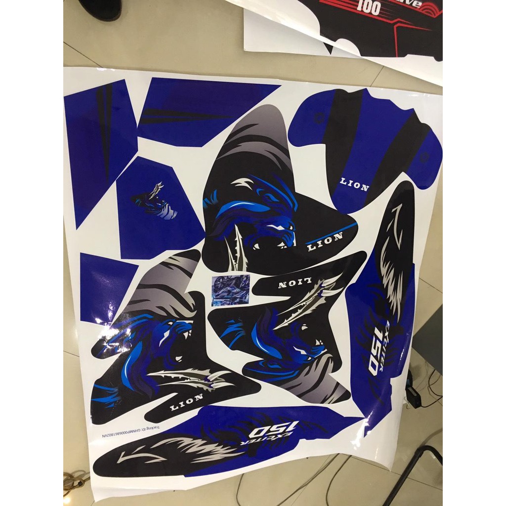 Tem trùm exciter 150 xanh đen tiger, độ team decal xe ex dán đời 2015-2020