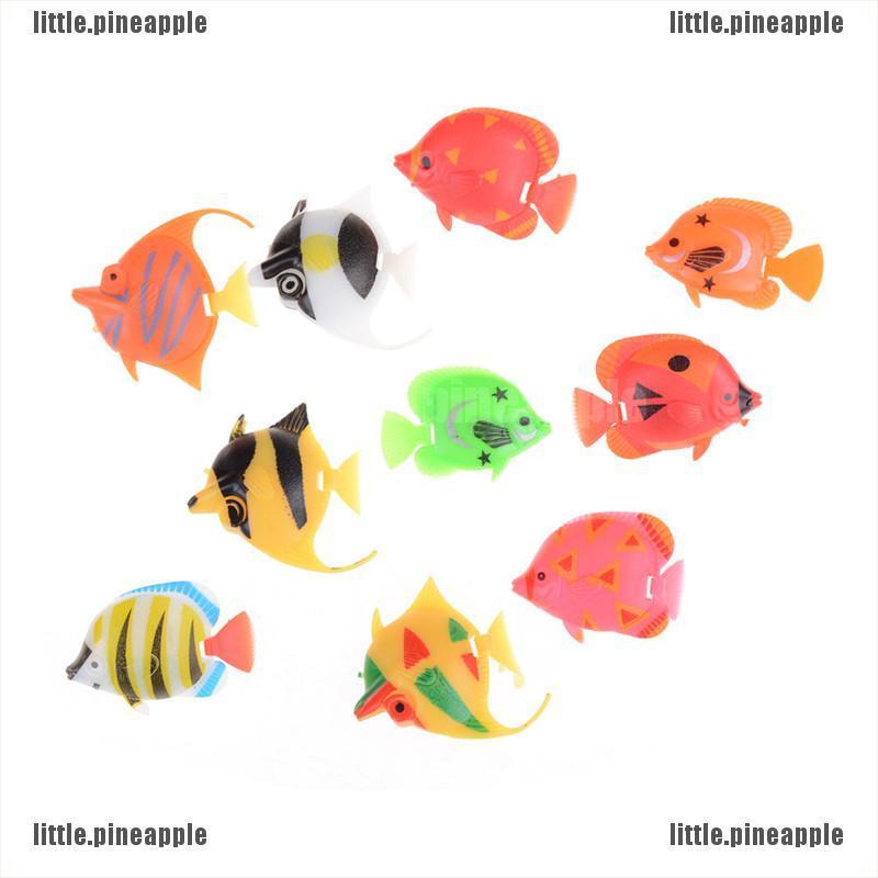 Set 10 Cá Nhựa Mini Nhiều Màu Trang Trí