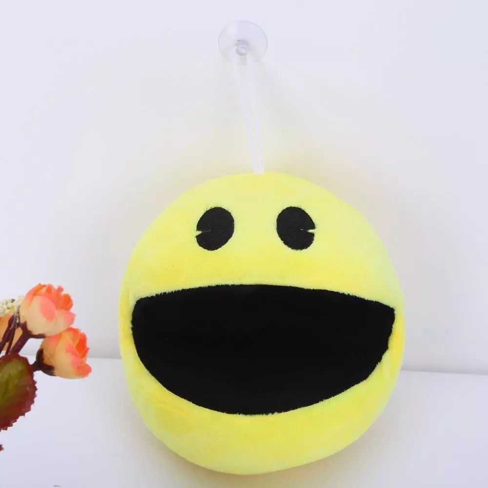 Đồ chơi nhồi bông mềm hình Pacman mặt cười 14cm cho bé
