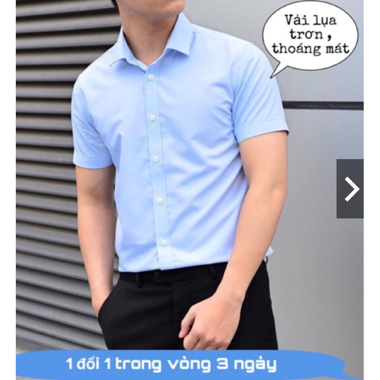 Sơ mi ZARA MAN cộc tay nam,,Áo công sở, Áo Sơ Mi hàn quốc trơn chất lụa mềm dáng ôm nhẹ | BigBuy360 - bigbuy360.vn