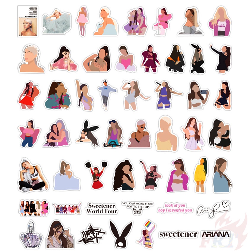 100Pcs/Set ❉ Ariana Grande Series A Stickers ❉ Pop Singer Actor Superstar DIY Fashion Mixed Waterproof Doodle Decals Stickers