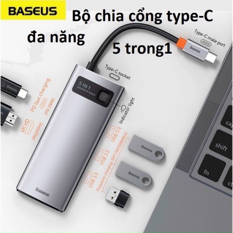 Cổng U SB Hub 5 in 1 Baseus