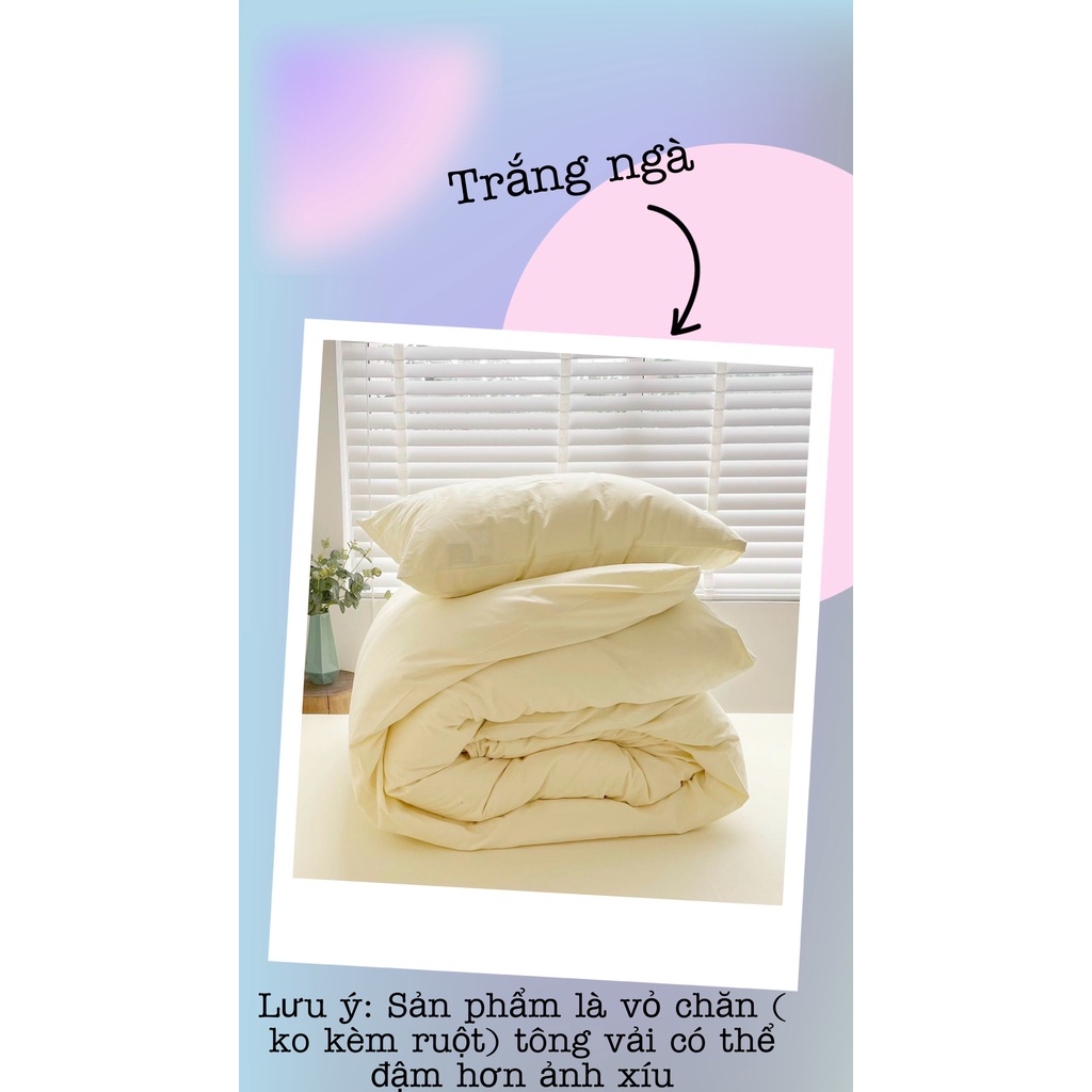 Vỏ chăn có khóa kéo lồng được ruột cotton tici vải mềm mịn, không phai màu