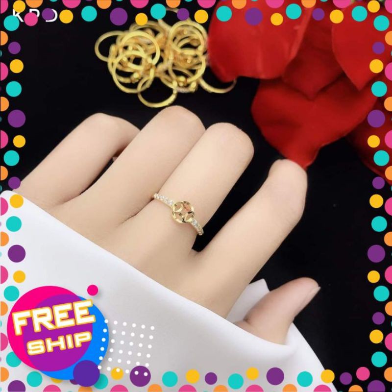 Nhẫn Nữ Kim Tiền , May Mắn, Tài Lộc, Phú Quý--Hân Hân Silver