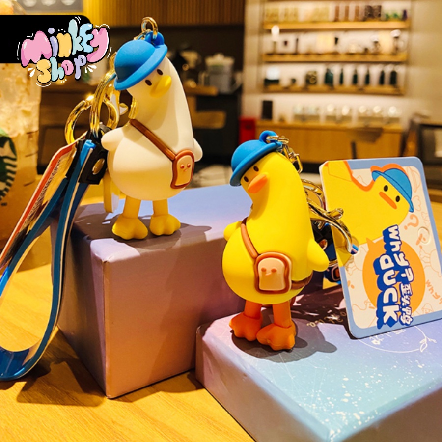 Móc Khóa Đẹp Hình Vịt Cute phụ kiện Túi Xách dễ thương -Minkey