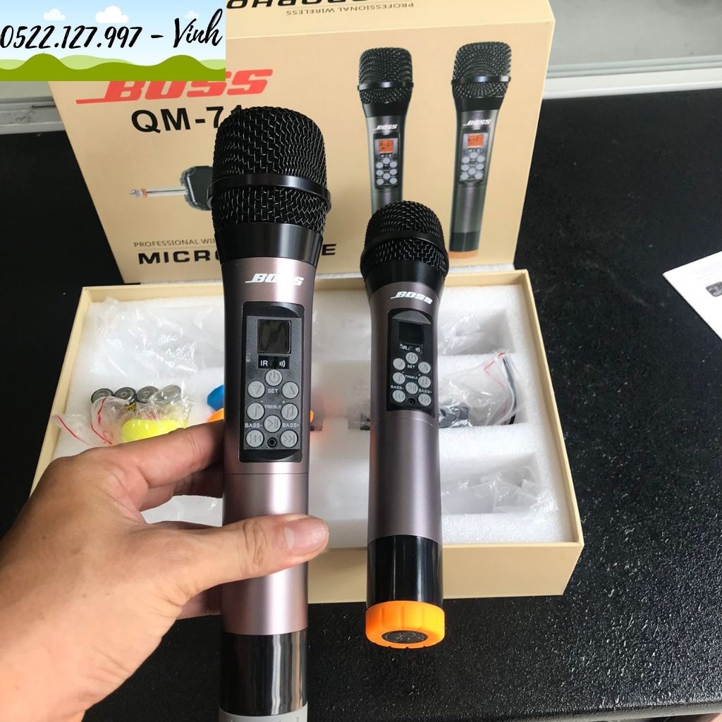 Micro không dây đa năng Boss QM-71 - Hàng Chính hãng - Gia Khang Shop