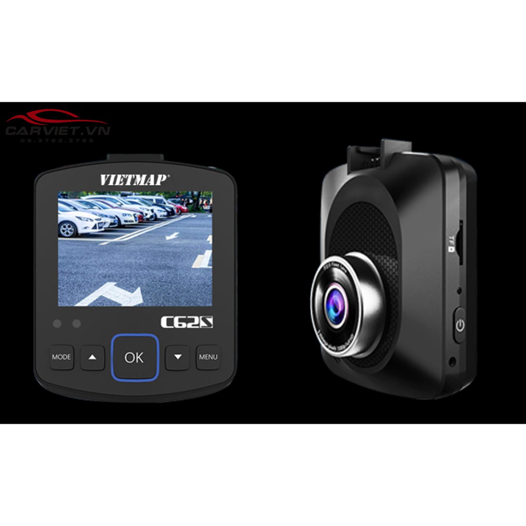 Camera hành trình Vietmap C62S ghi hình camera trước 4K camera sau Full HD 1080P Tặng kèm thẻ 32g chính hãng