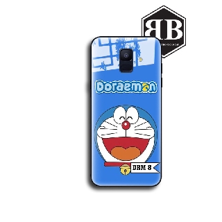 Ốp lưng kính cường lực SAMSUNG A5 2018 A8 2018 / A6 2018 / A6 PLUS A6+ / A8 PLUS A8+ hình doraemon