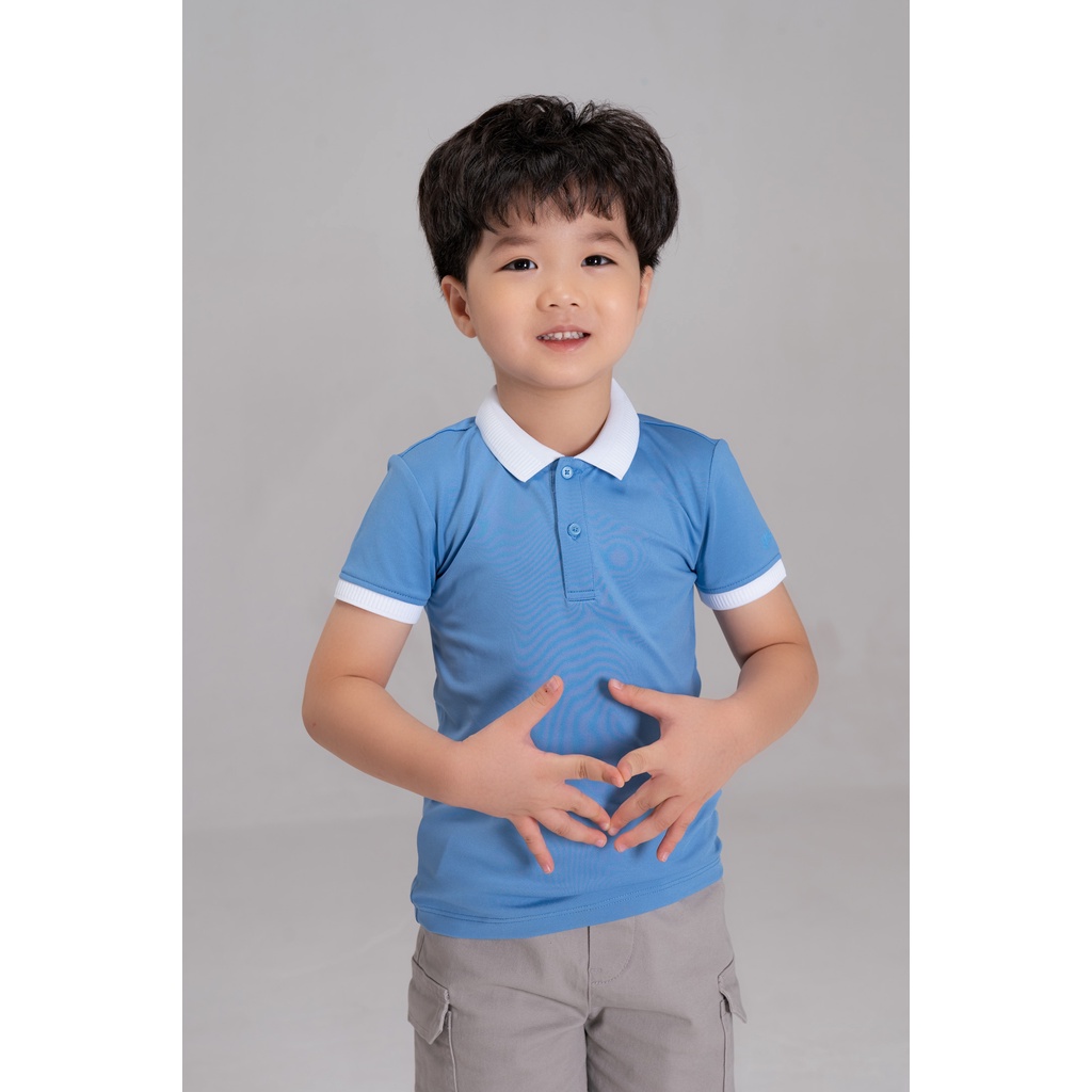 Áo polo trẻ em Yody kid cotton coolmax phối bo cổ mềm mịn KID4084