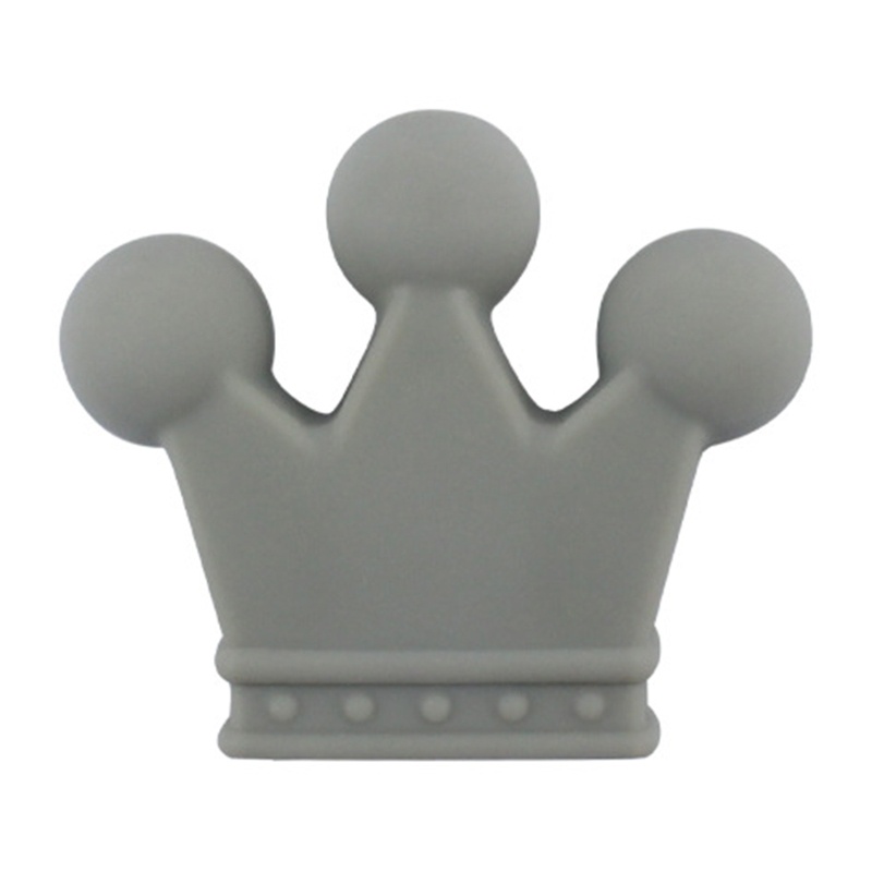 Set 10 Đồ Chơi Xỏ Hạt Silicon Hình Vương Miện Hoạt Hình Dành Cho Bé Gặm Nướu