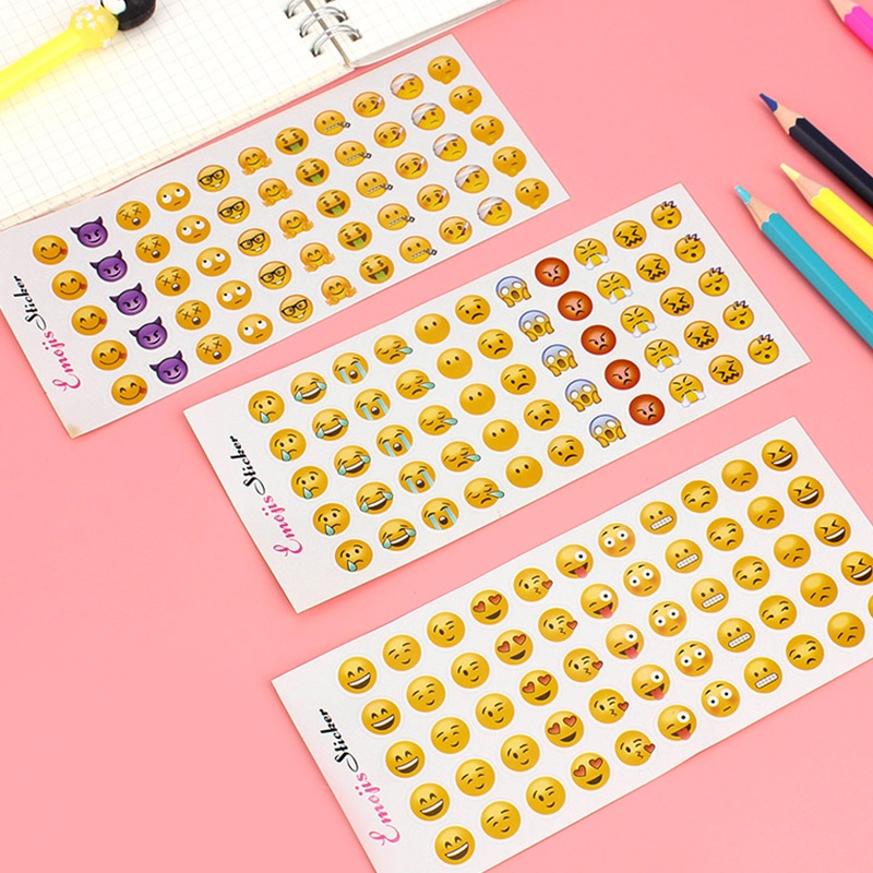 Bộ 660 miếng dán trang trí hình biểu tượng cảm xúc dễ thương
