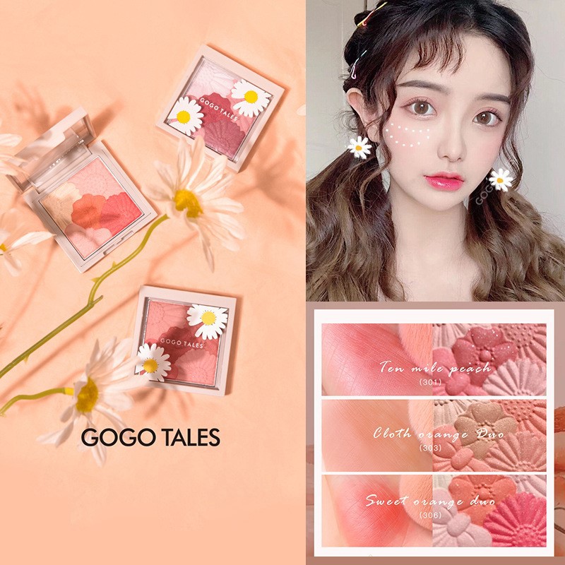 Phấn má GOGO TALES hoa cúc Hearbeat Pink Blush GT173 | BigBuy360 - bigbuy360.vn