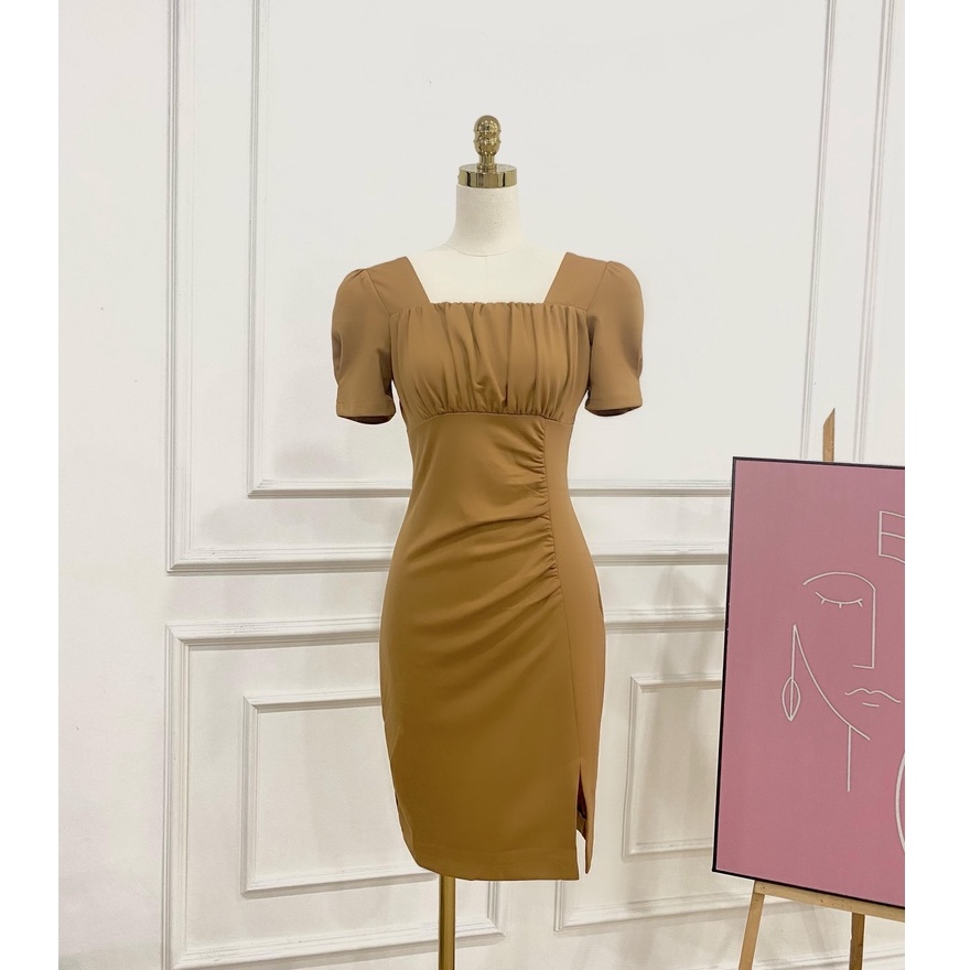 Đầm nữ body tôn dáng, xẻ đùi, sang trọng, thiết kế cao cấp TK Fashion - DK980