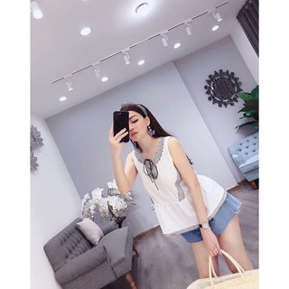 G02. 820. áo xô nơ cổ sát nách
