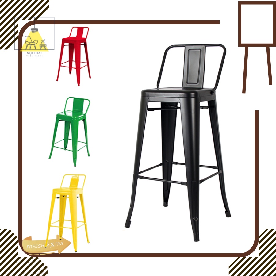 Ghế quầy bar tolix cao chân sắt giá rẻ, thiết kế hiện đại, tinh tế, ghế BAR decor