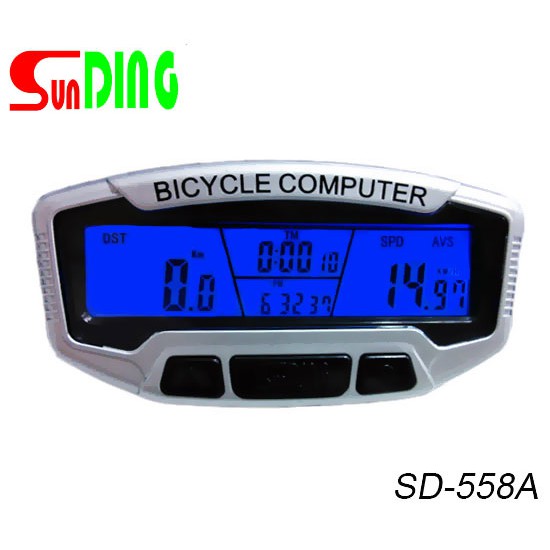Đồng hồ tốc độ xe đạp SunDing 558A (Tiếng Anh)