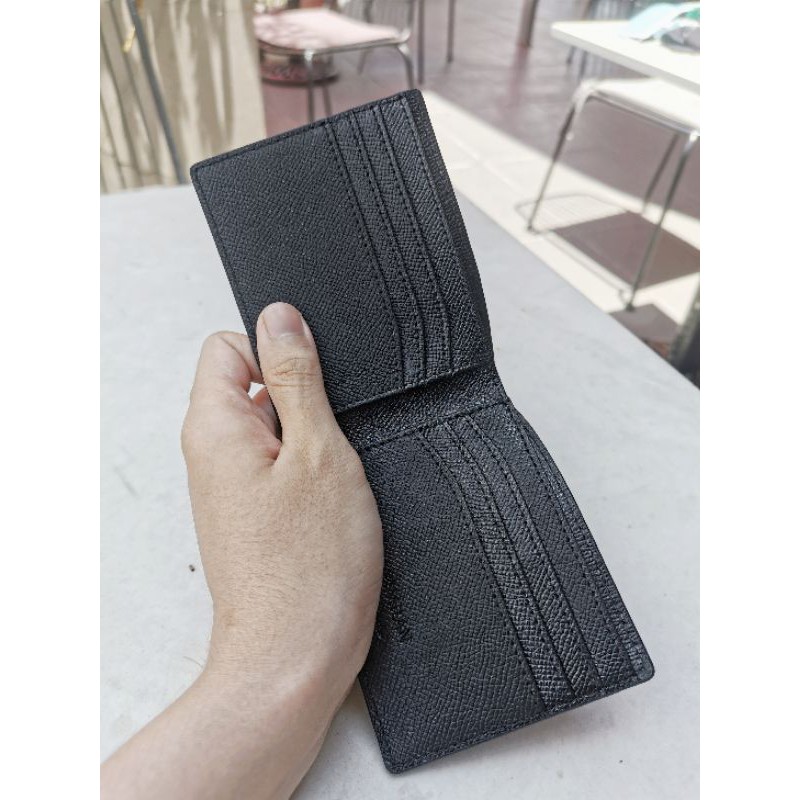 Ví Ngang Mini Đen-  Da Bò Epsom 100%- Giảm 20k khi Follow Shop