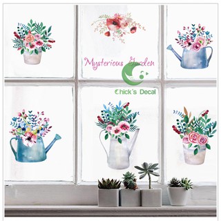 Decal dán tường hình bình hoa trang trí
