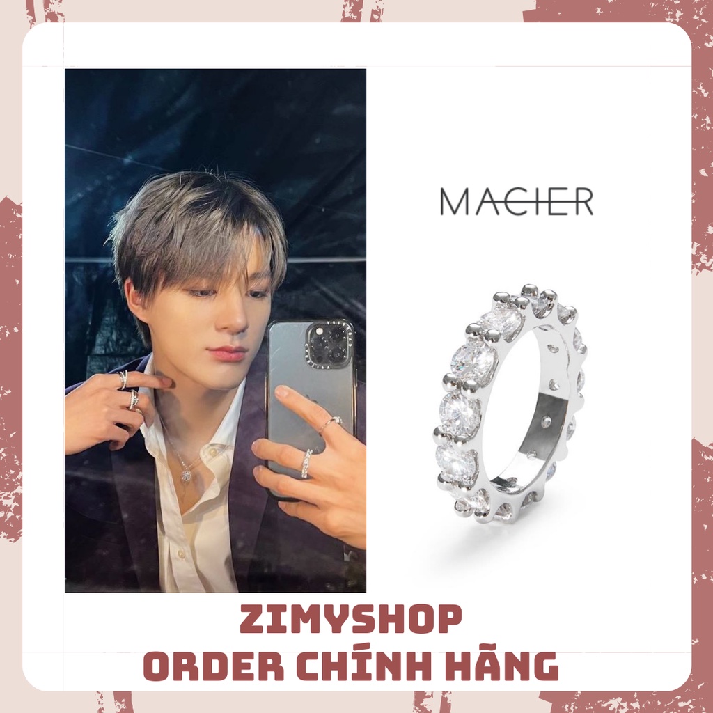 CHÍNH HÃNG NHẪN MACIER 4MM PRONG SETTING TENNIS RING JENO NCT