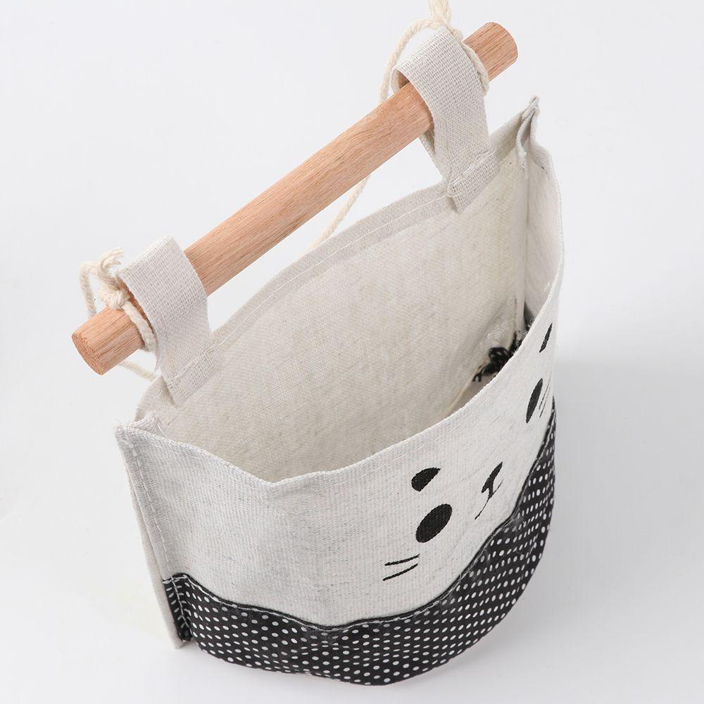 Túi Vải Lanh Cotton Sức Chứa Lớn Đựng Đồ Gắn Tường Tiết Kiệm Không Gian