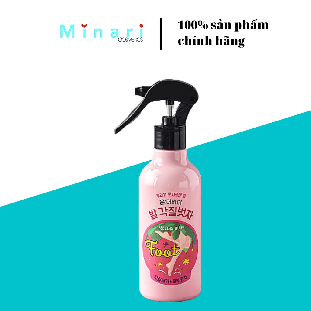 Xịt tẩy da chết chân Cotton Foot Scrub ON THE BODY LG Kháng Khuẩn Giữ Ẩm Khử Mùi bàn chân