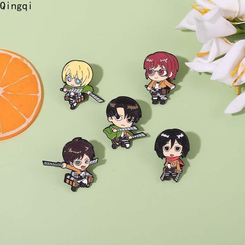 Ghim cài áo Miss Zoe hình nhân vật hoạt hình Attack on Titan dễ thương cho nam nữ