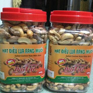 1kg hạt điều bể vỏ lụa rang muối Đức Tài