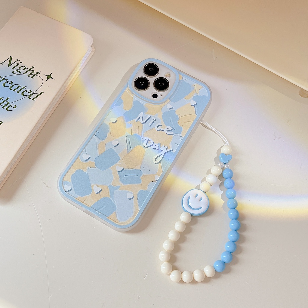 Ốp Điện Thoại TPU Mềm Hình Tranh Sơn Dầu Có Dây Đeo Cho iphone 13 12 11 pro max X XR XS max 8 7 6 6splus