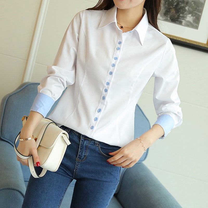Áo sơ mi nữ tay dài thời trang Hàn Quốc
