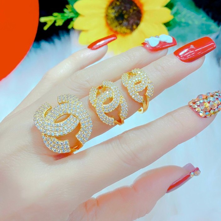 Nhẫn Nữ Vàng Chữ X Nhiều Kích Cỡ - Đủ Size, Bền Màu, Không Đen Không Ngứa