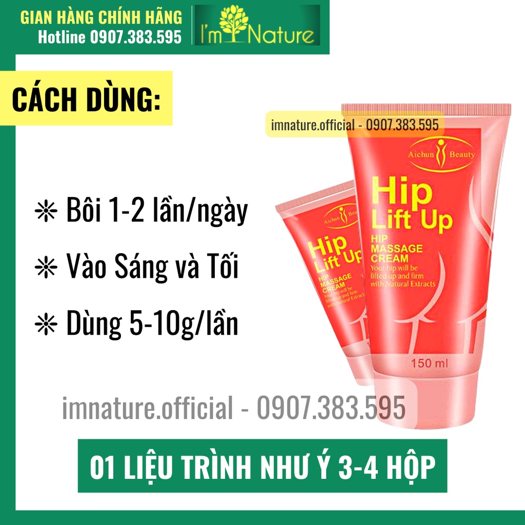 Kem Massage Nở Mông HIP LIFT UP Dưỡng Mông Tròn Trịa Săn Chắc Aichun