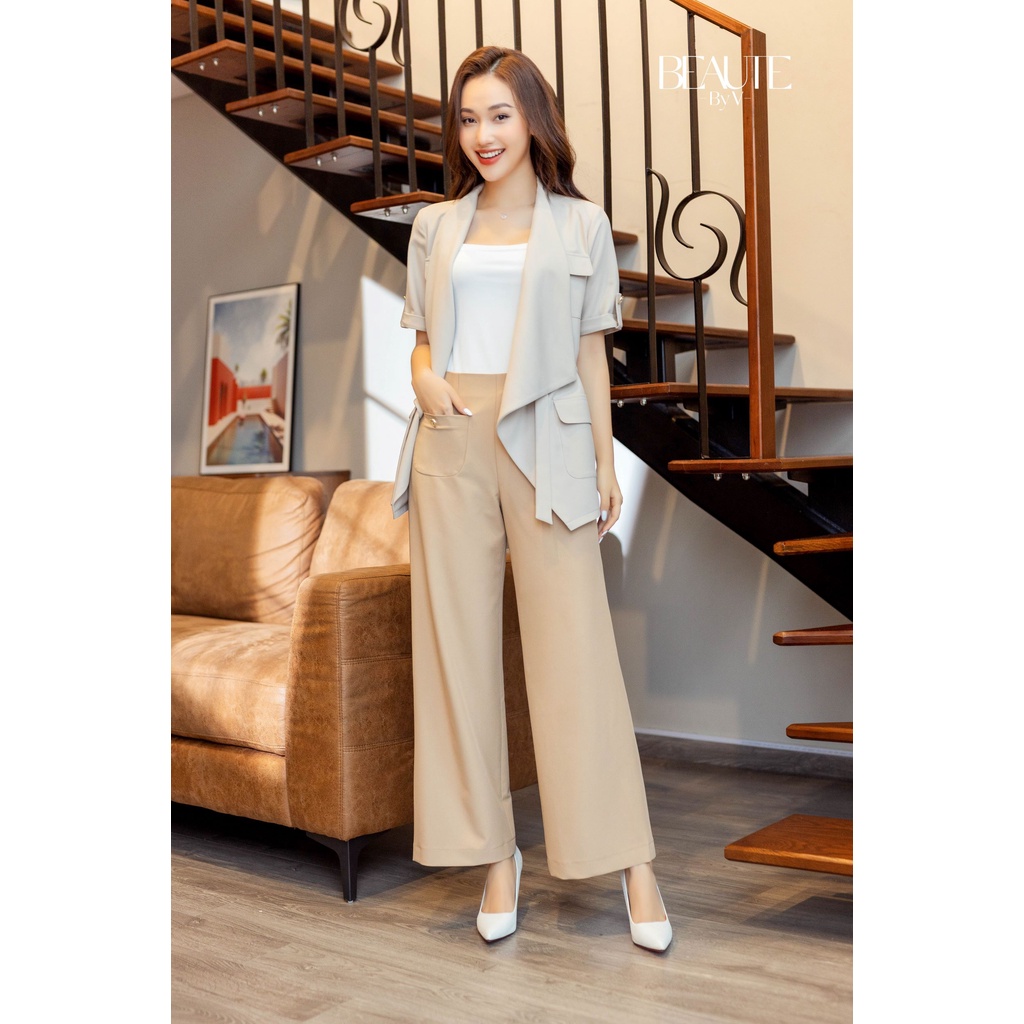 BEAUTEBYV - Áo blazer nữ ve đổ mềm mại kèm bốn túi ốp Sochi