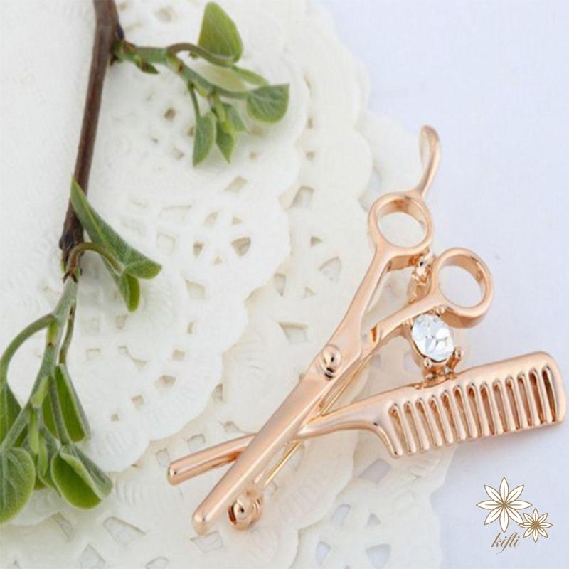 Ghim Cài Áo Hình Kéo/ Kéo/ Kéo/ Lược Đính Kim Cương Giả Dành Cho Nam Giới