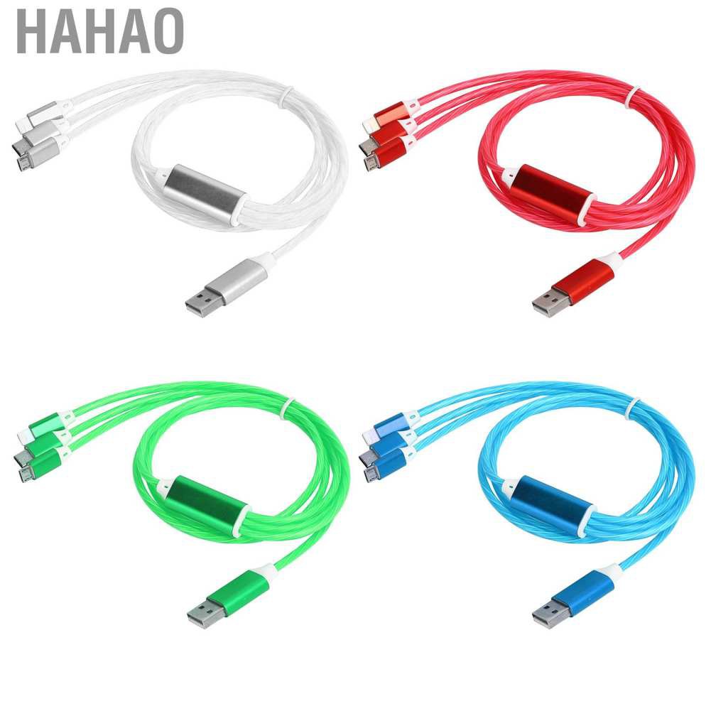 Dây Cáp Sạc Usb 3 Trong 1 Có Đèn Led Cho Ios / Type C / Micro Port