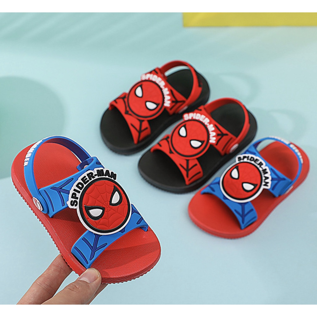 (HÀNG ĐỘC LẠ) DÉP SANDAL LƯỜI 2 IN 1 người nhện SPIDERMAN và siêu nhân CAPTAIN AMERICA có quai hậu điều chỉnh linh hoạt