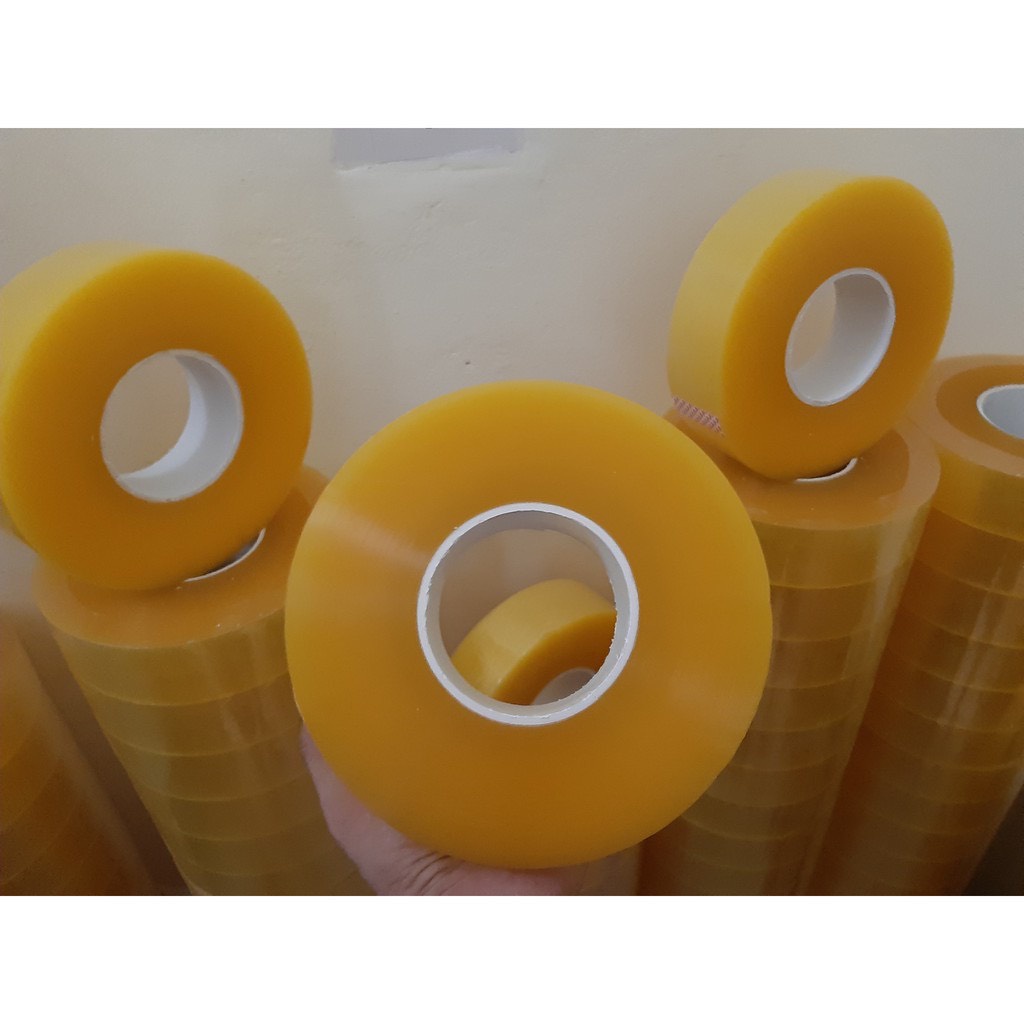 Băng Keo 1kg/1 cuộn Siêu Dính Băng Dính Lõi Mỏng 3li Màu Trong Vàng Nâu